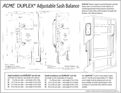 Acme Duplex Adjustable Sash Balance